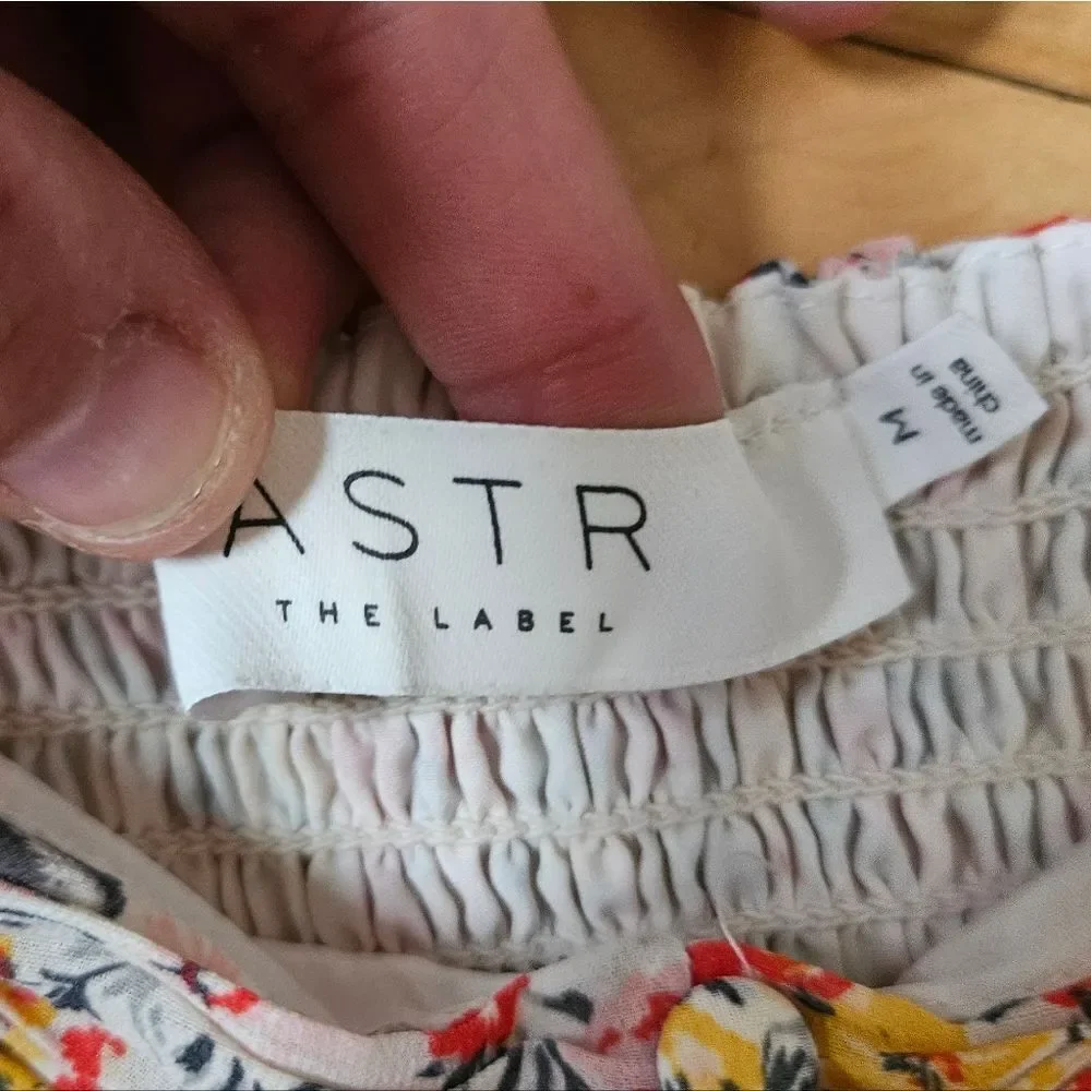 Astr Floral Puff Sleeve Blouse
